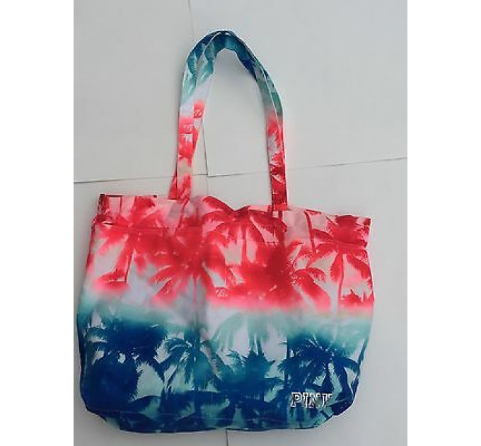 Сумка Victoria's Secret Pink Beach Bag Tote Travel Pink Neon Palms